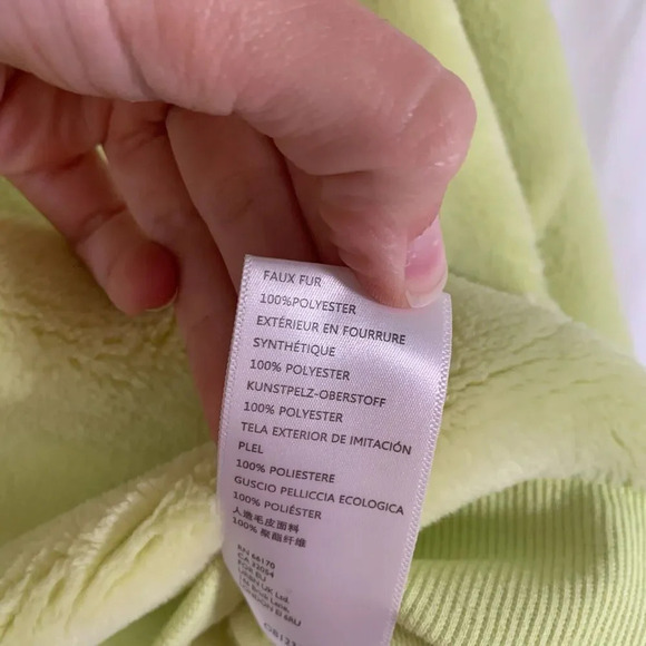 Urban Outfitters BDG Hoodie Women's Large Yellow Green Cropped 1/4 Zip - Picture 6 of 7